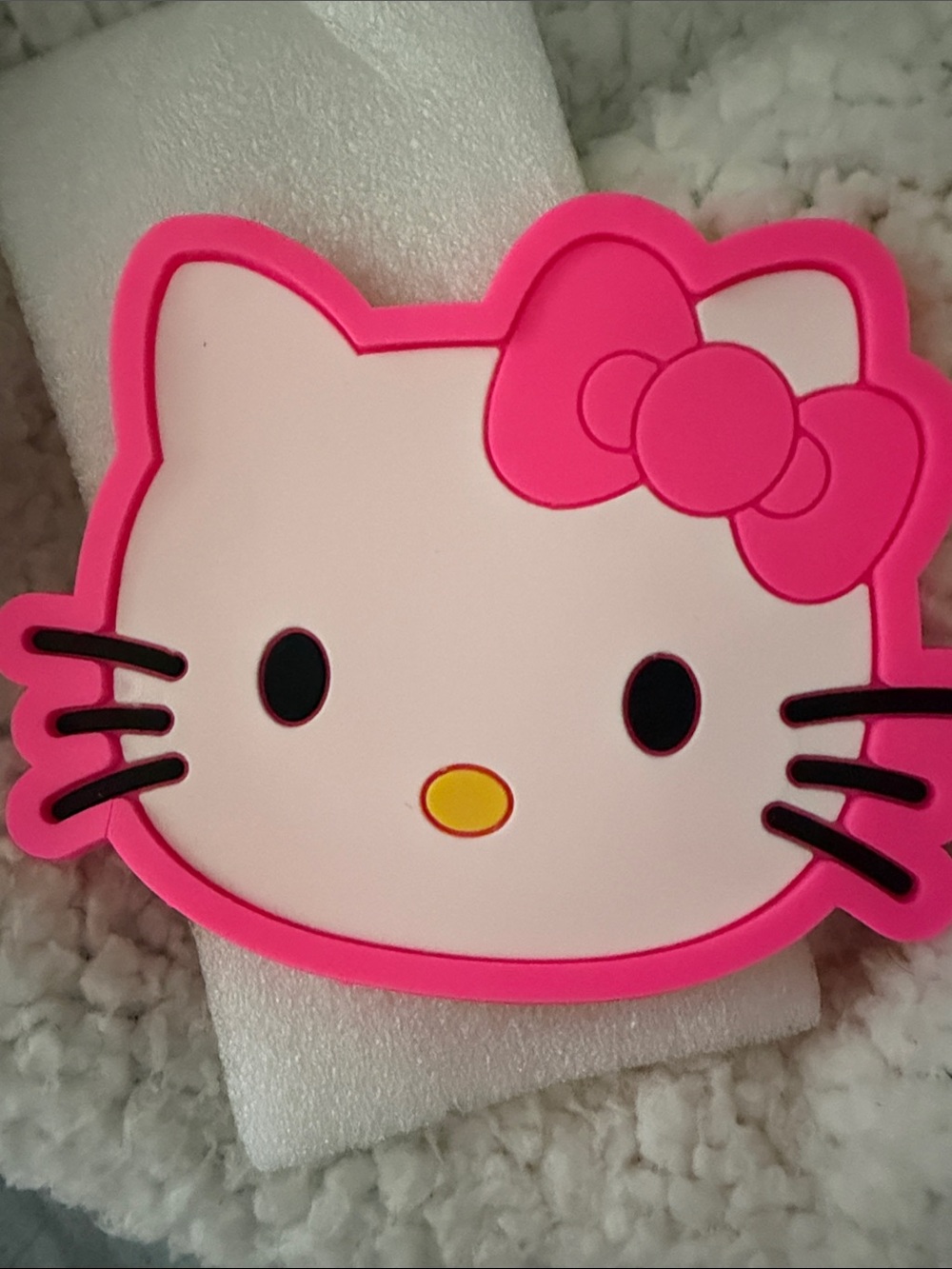 Hello Kitty Pink and Light Pink Silicone Kitchen Mat with Yellow Nose